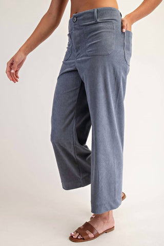 Ee:Some - Corduroy Patch Pocket Pants