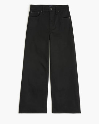 J.Crew - Calça jeans cropped de perna larga com elasticidade para o dia todo