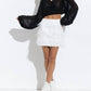 Blue B - Aria Tiered Feather Mini Skirt