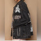 Pol - Oversized Denim Floral Jacket