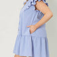 Entro - Front Tie Ruffle Dress