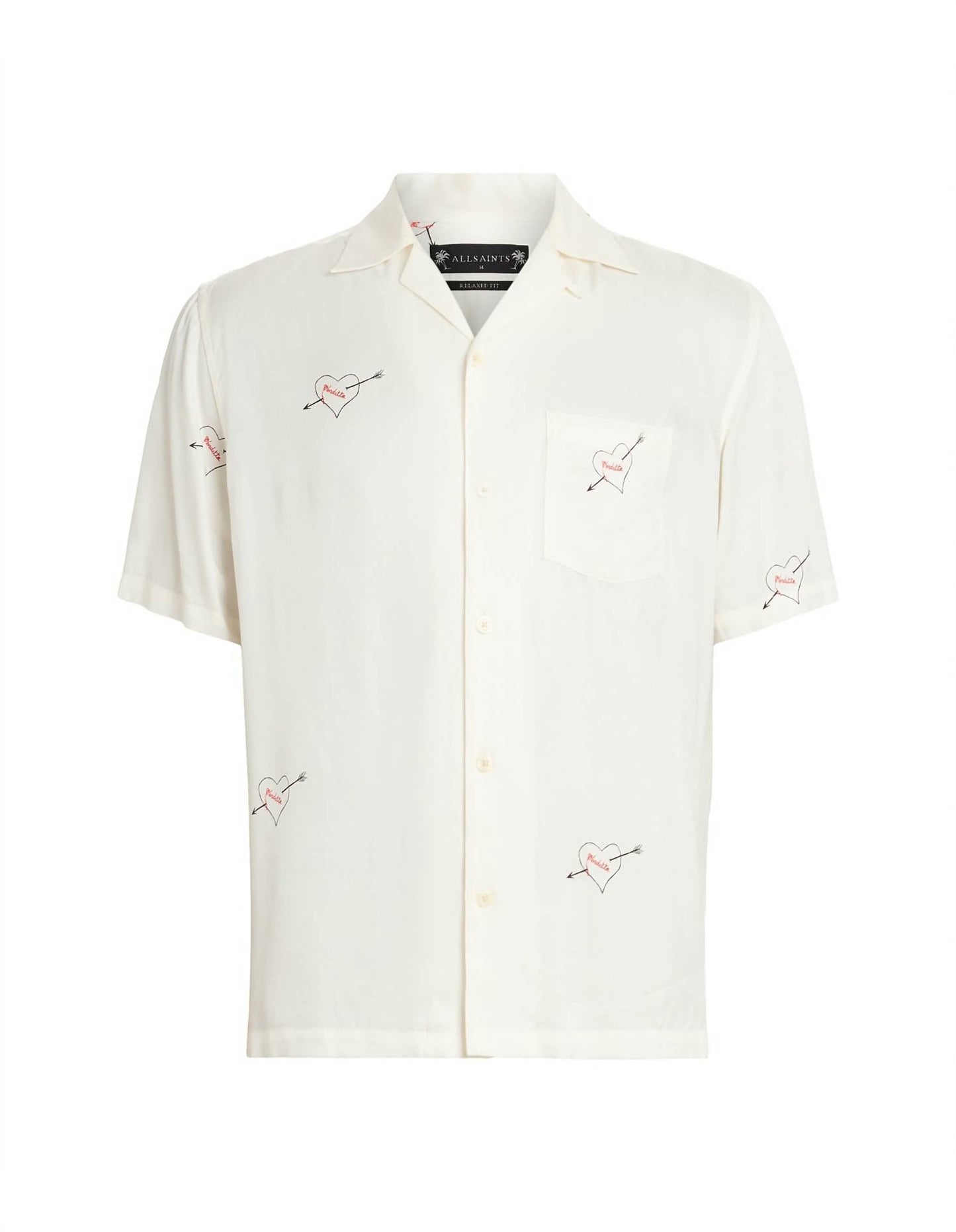 Allsaints - Bow Short Sleeve Button Up Shirt