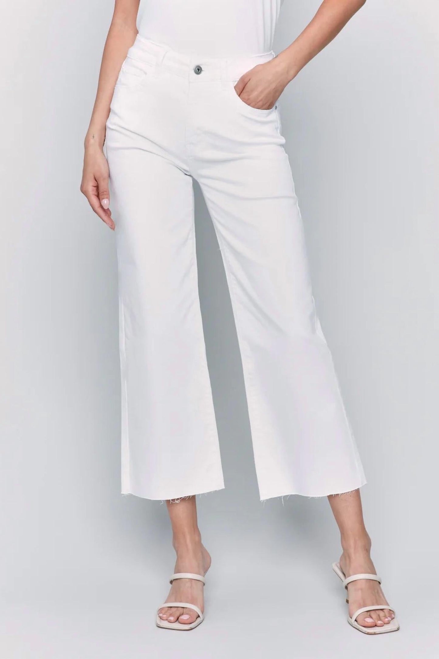 Charlie B - Wide Leg Twill Pants