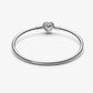 Pandora - Radiating Heart Clasp Bangle Sterling silver Lg