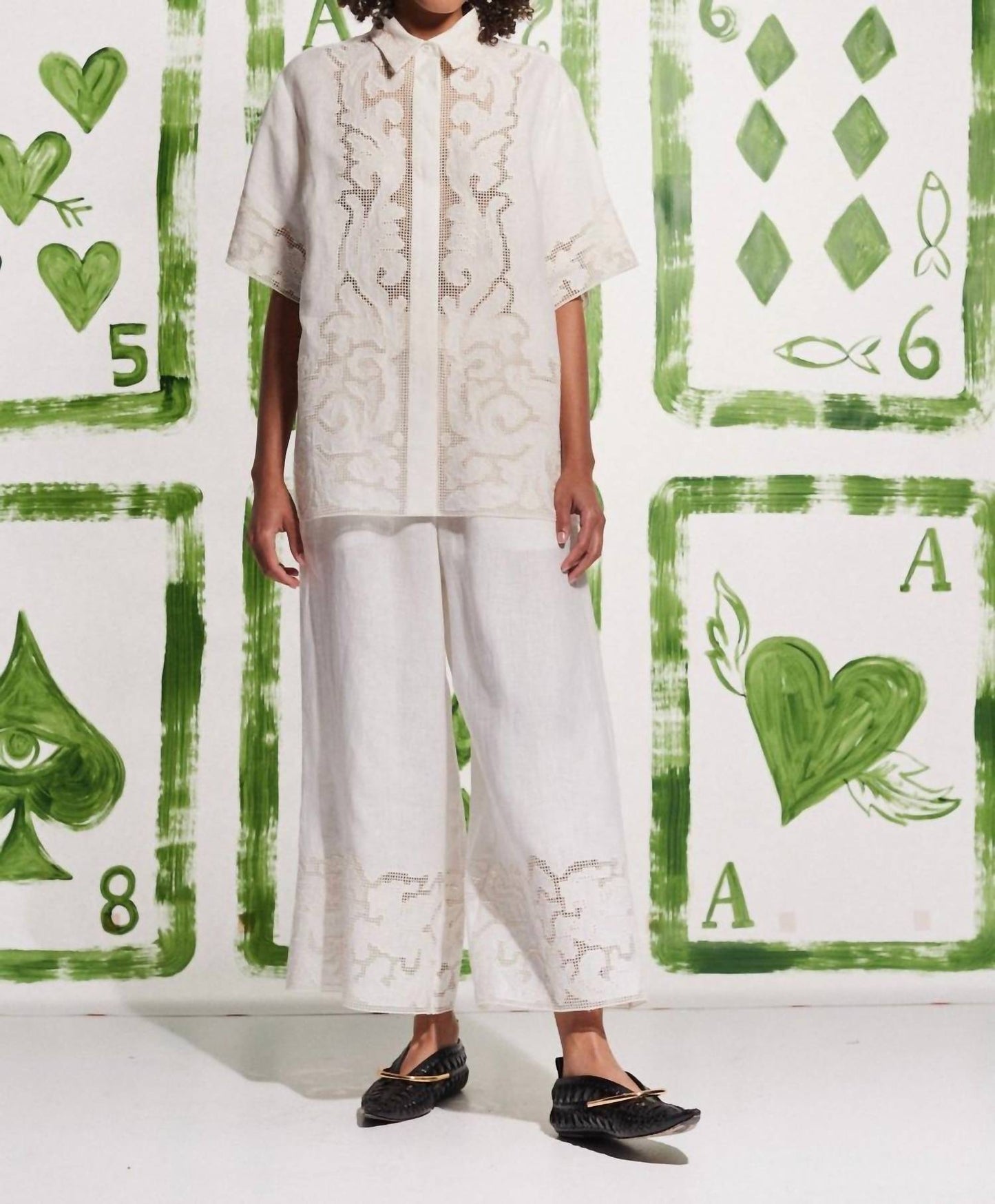 Alemais - Pegasus Embroidered Pull-on Pants