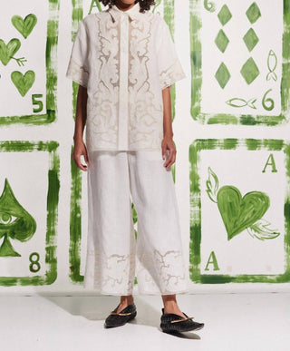 Alemais - Pegasus Embroidered Pull-on Pants