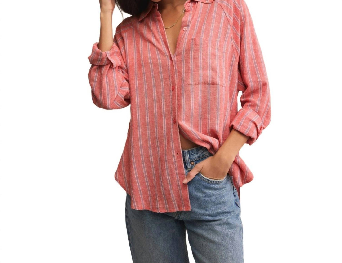 Z Supply - Perfect Linen Button Front Top