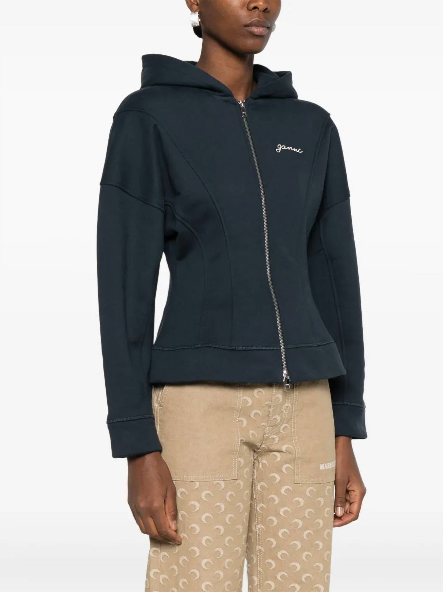 Ganni - Heavy Fleece Zip Hoodie