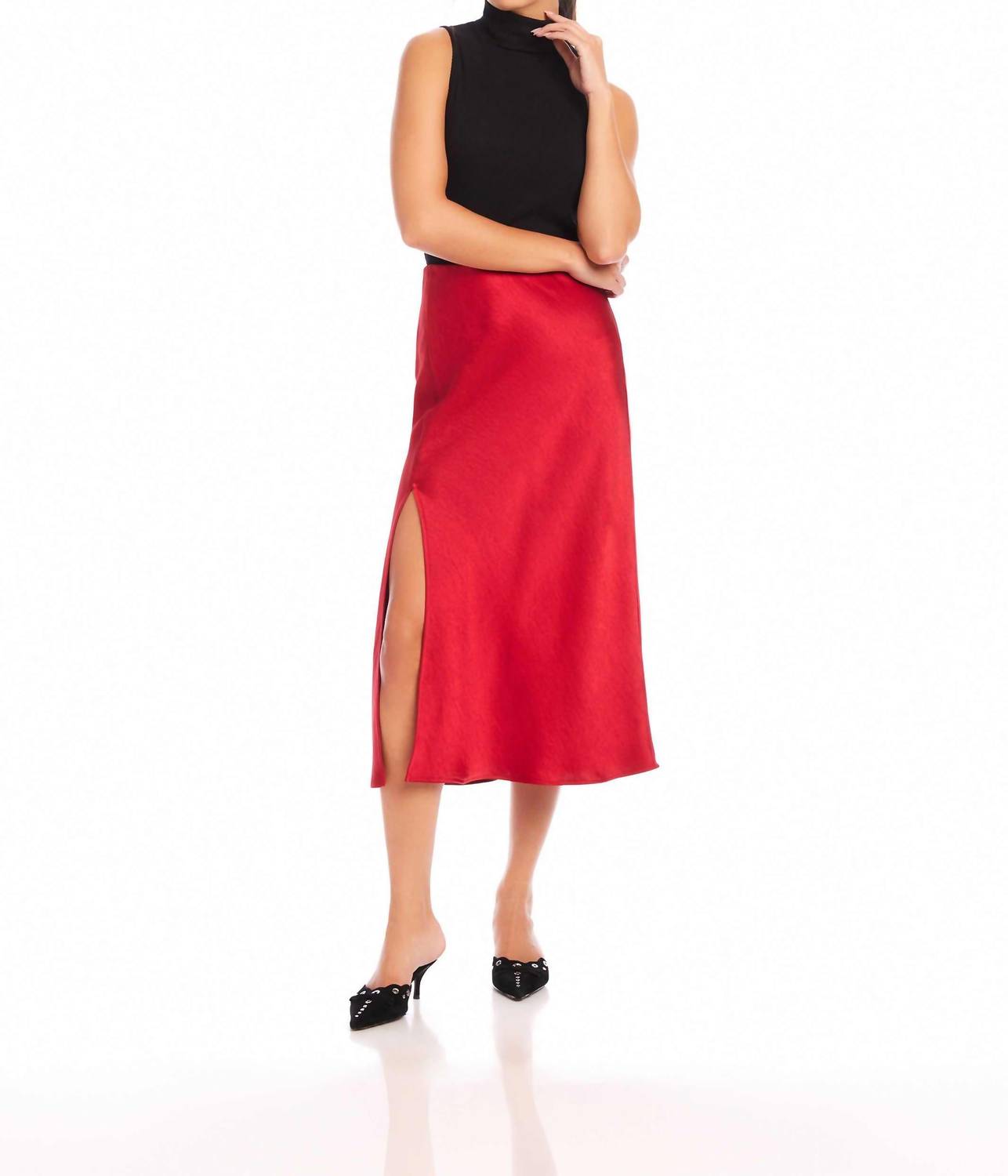 Fifteen Twenty - Brielle Side Slit Midi Skirt