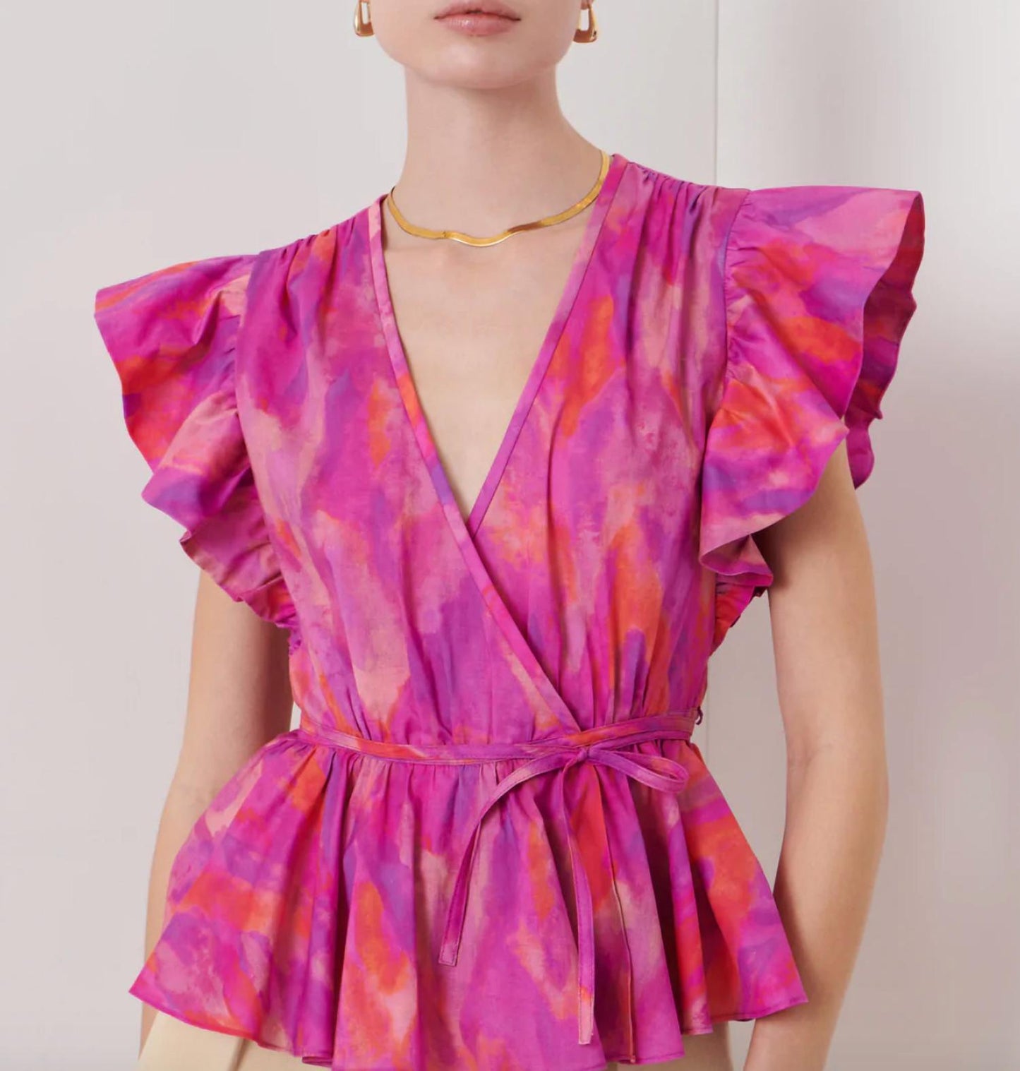 Derek Lam 10 Crosby - Blusa envolvente com decote em V Ember