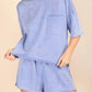 Very J - Comfy Knit Top & Shorts Set