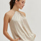 Crescent - Maria Satin Halter Top
