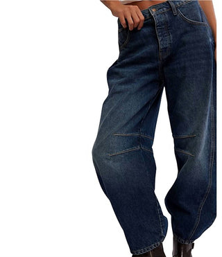 Free People - Calça Jeans Good Luck Mid Rise Barrel
