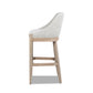 Newport 30.5" Coastal Curved Back Upholstered Barstool