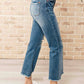 Judy Blue - Women's High Waist Distressed Crop Straight Leg Jeans