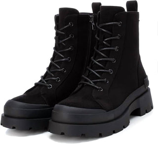 Xti - Botas femininas de camurça com cadarço
