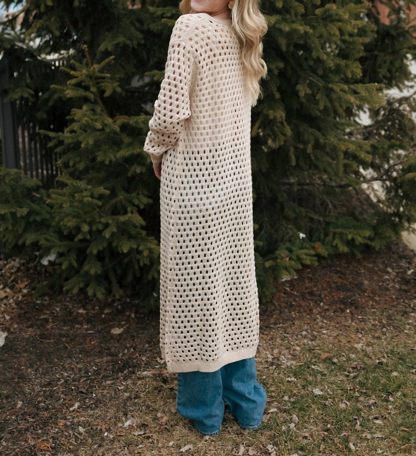 Elan - Long Crochet Cardigan