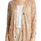 NIC+ZOE Summer Escape Linen Blend Cardigan in Neutral Multi  Size Large P