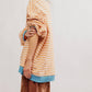 Free People - Striped Oversized Crewneck Sweatshirt