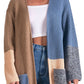 Elan - Long Colorblock Duster Sweater with Pockets