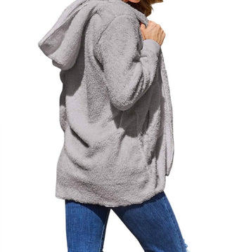 Double Take - Jaqueta Teddy com capuz e bolsos tamanho grande