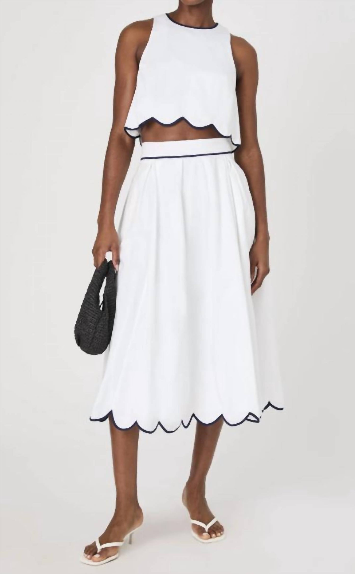 French Connection - Alexis Cotton Scallop Top