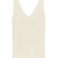 Women's Treasure & Bond V-Neck Ribbed Sweater Tank, Size Small - Beige