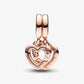 Pandora - Linked Sister Hearts Split Dangle Charm