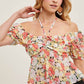 Bluivy - FLORAL CHIFFON HALTER BLOUSE