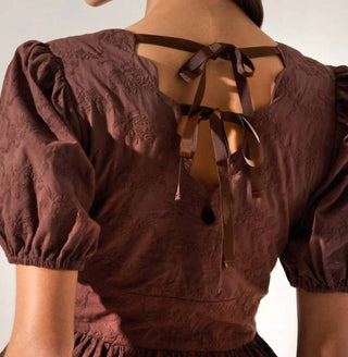 Astr - Arely Scalloped V-neck Peplum Top