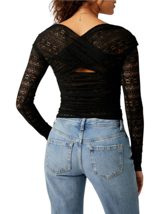Free People - Hold Me Closer Twisted Lace Top
