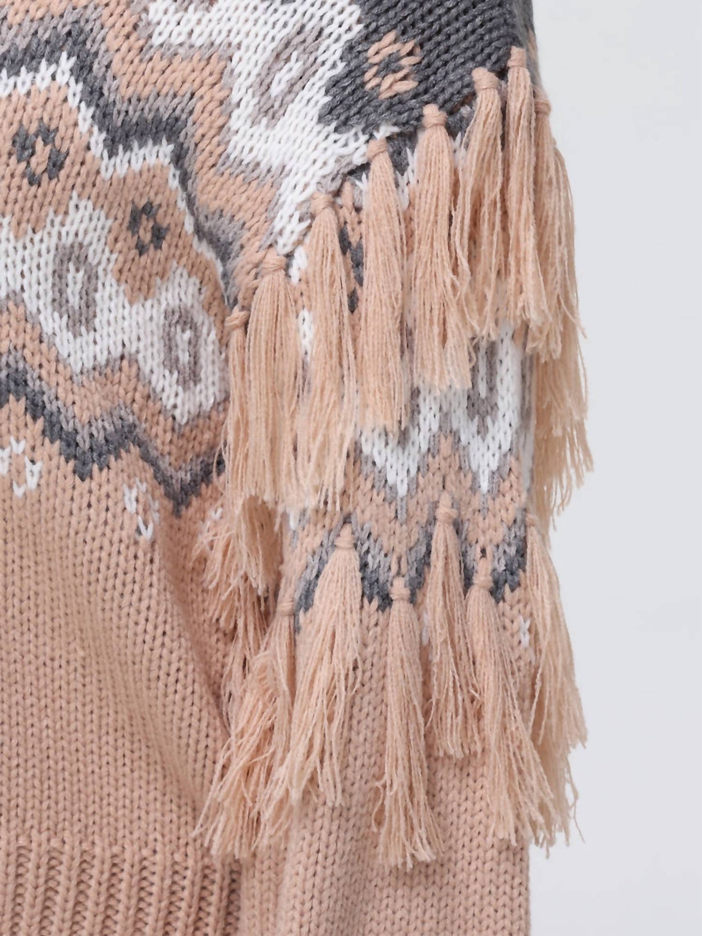 525 America - Fringe Fair Isle Sweater