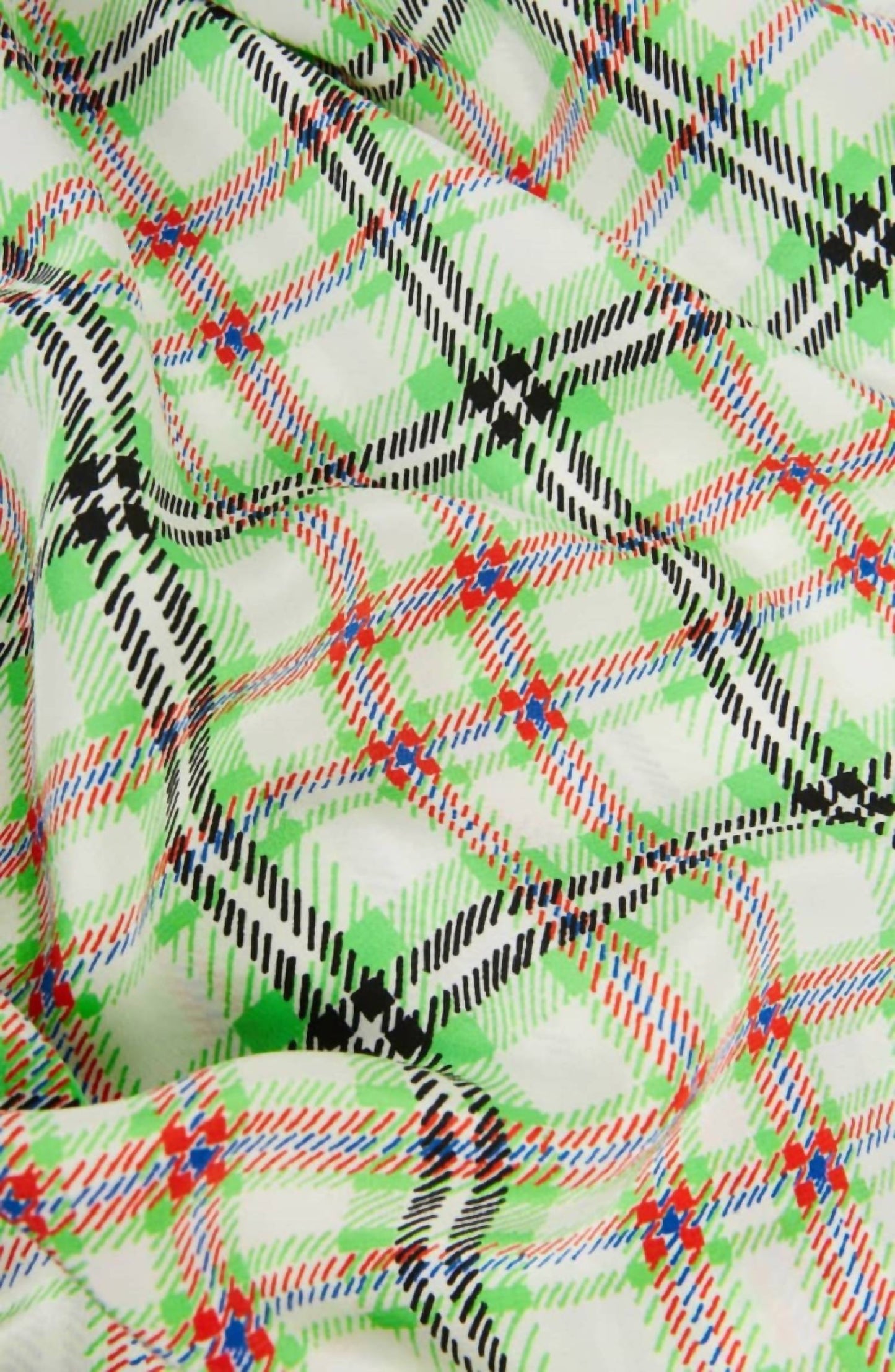 Topshop - Silk Check Print Bowling Blouse