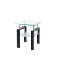 Luxury Modern Tempered Glass Coffee Table with 2 Layers