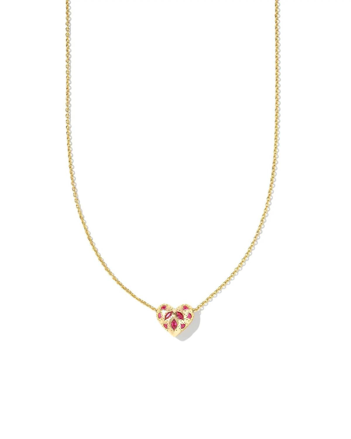 Kendra Scott - Woman's Holland Gold Heart Short Pendant Necklace