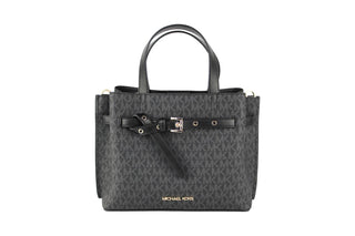 Michael Kors - Bolsa transversal feminina Emilia Small Signature em PVC