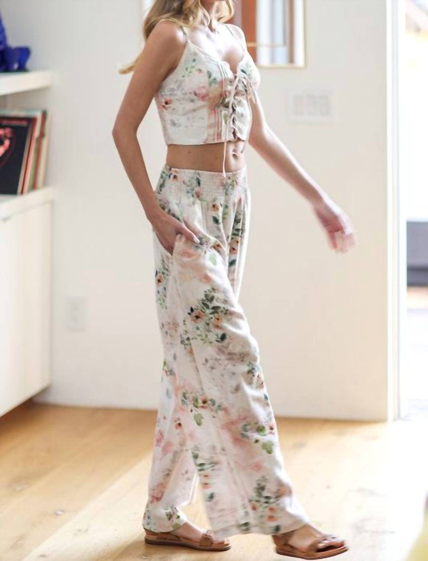 Aakaa - Pink Floral Pant