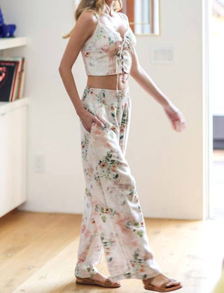 Aakaa - Pink Floral Pant