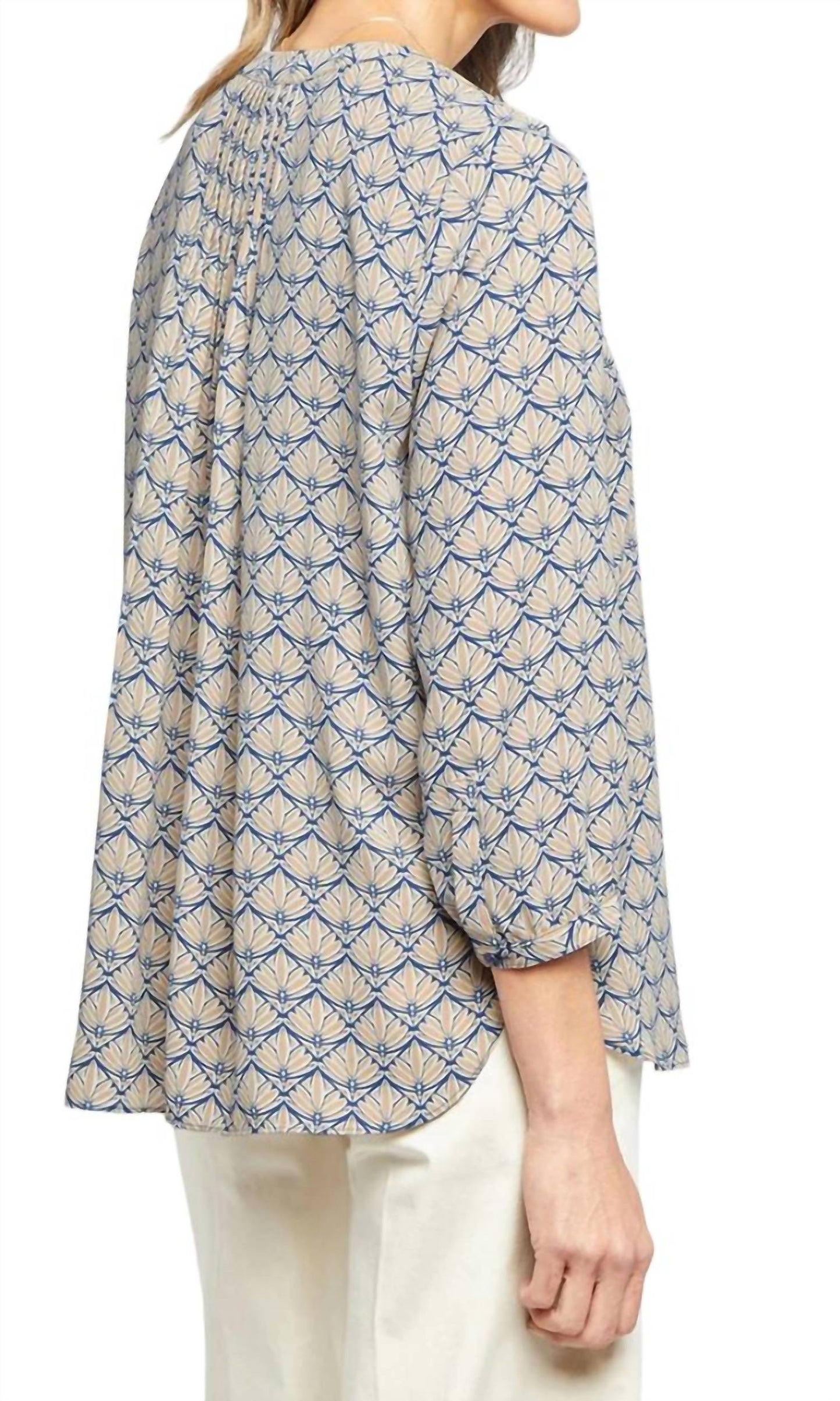 Nydj - Geometric Pintuck Blouse