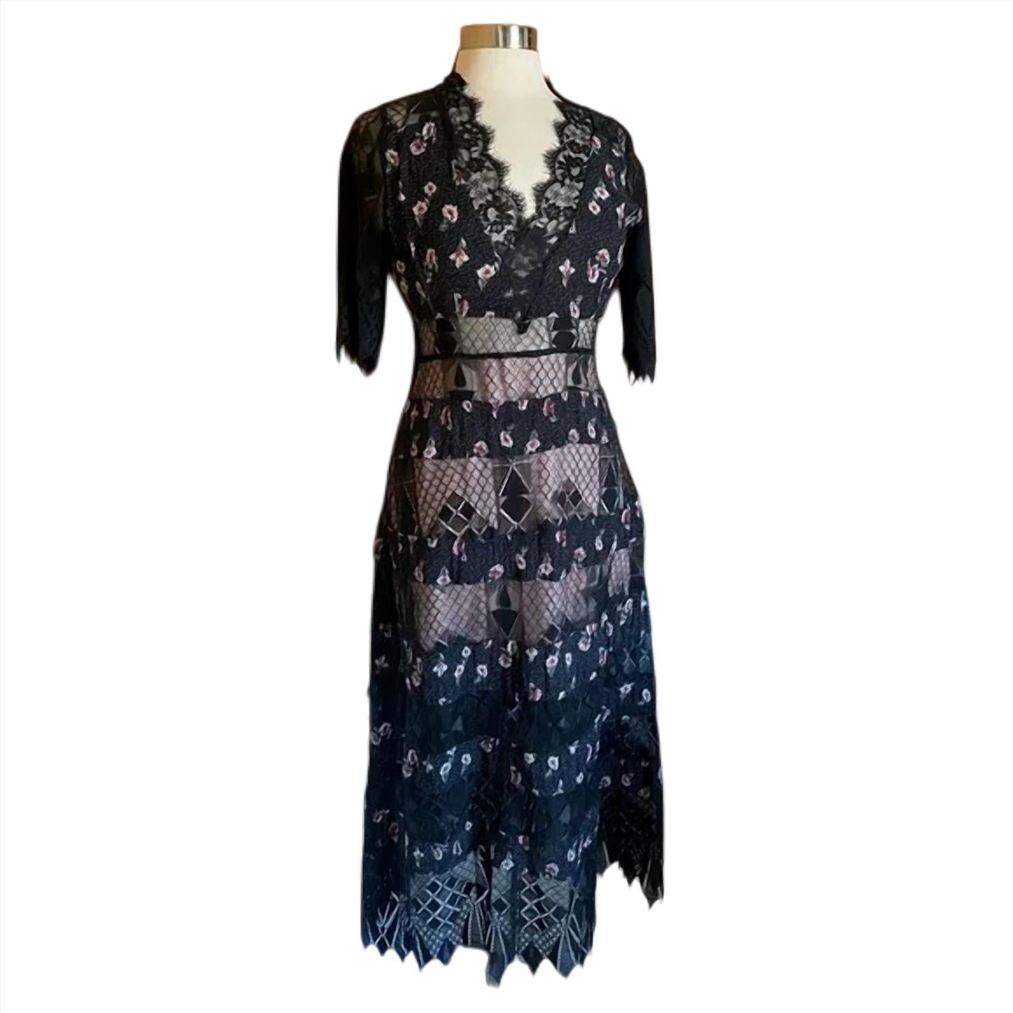 Foxiedox - Sweetwater Floral Stripe Midi Dress