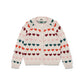 Bonton - Kid's Jacquard Knit Hearts Cardigan