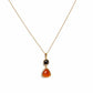Avenue Chic - Women's Two Drop Orchid Triangle Necklace