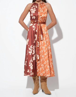 Adelyn Rae - Sandi Two Toned Halter Midi Dress