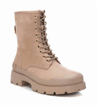 Xti - Botas femininas de camurça com cadarço