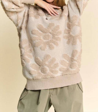 Davi & Dani - Flower Texture Sweater