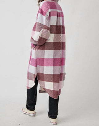 Free People - Jaqueta longa xadrez