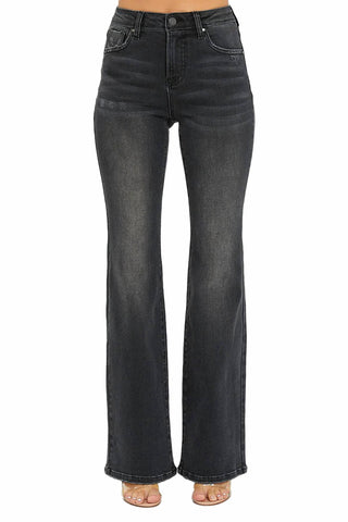 Risen - Calça Jeans Bootcut de Cintura Alta