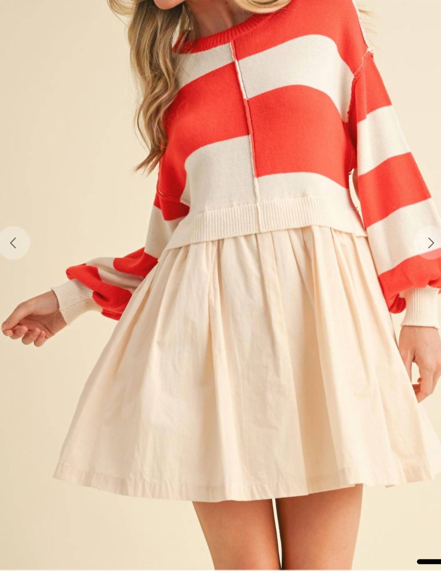 &Merci - Mixed Media Sweater Dress