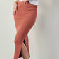 Apple Tree Apparel - Ribbed Knit Slit Skirt