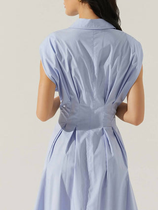 Vestido plissado com cintura afunilada Astr - Beckett